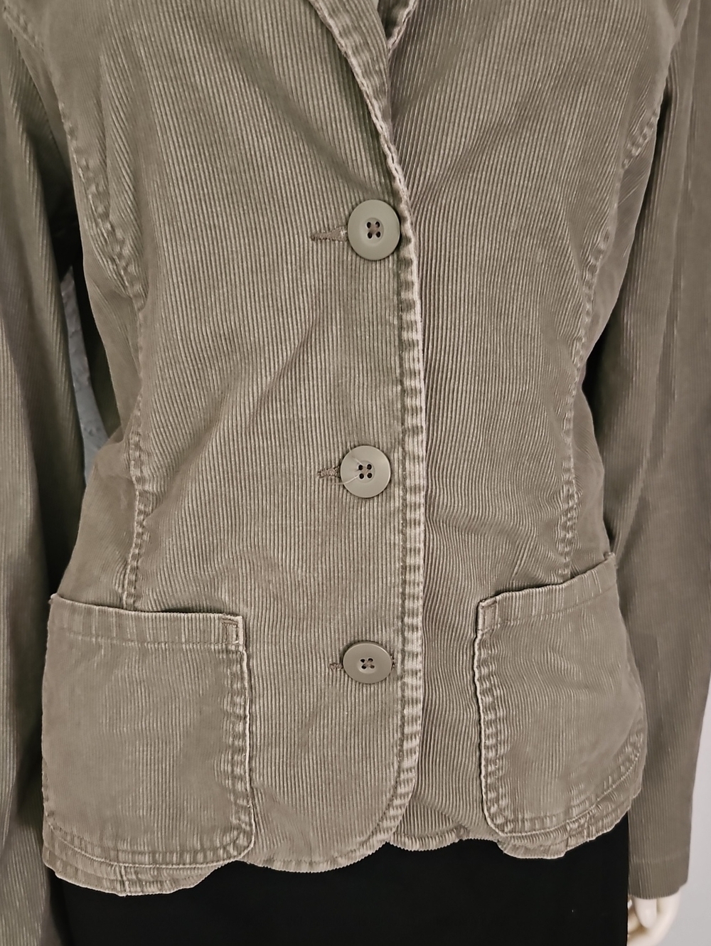 OLD NAVY 2004 Gray Button-Front Corduroy Grunge Blazer Jacket - Picture 6 of 12